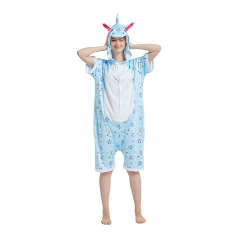 Blue Star Unicorn Adult Summer Onesie