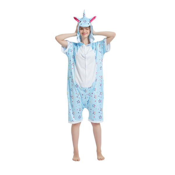 Blue Star Unicorn Adult Summer Onesie