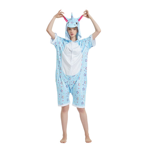 Blue Star Unicorn Adult Summer Onesie
