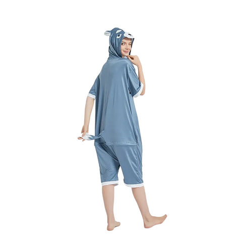 Grey Husky Dog Adult Summer Onesie