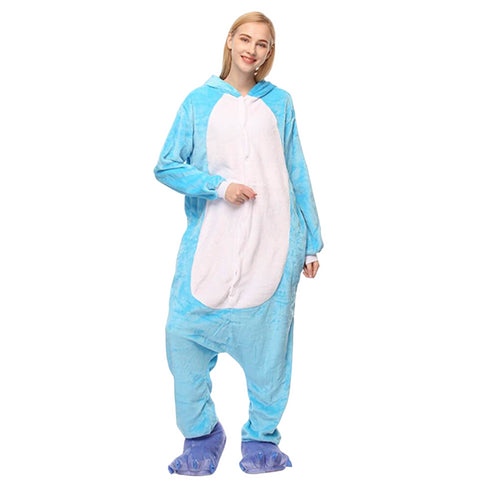 Blue Elephant Adult Onesie