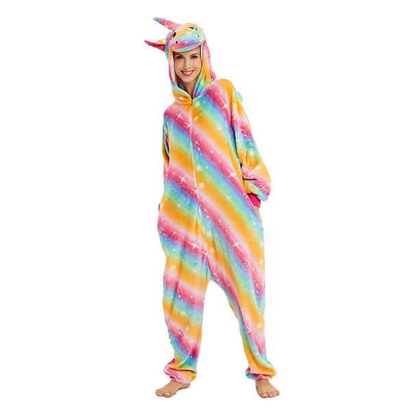 Golden Rainbow Unicorn Adult Onesie