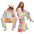 Rainbow-Stripes Unicorn Adult Onesie
